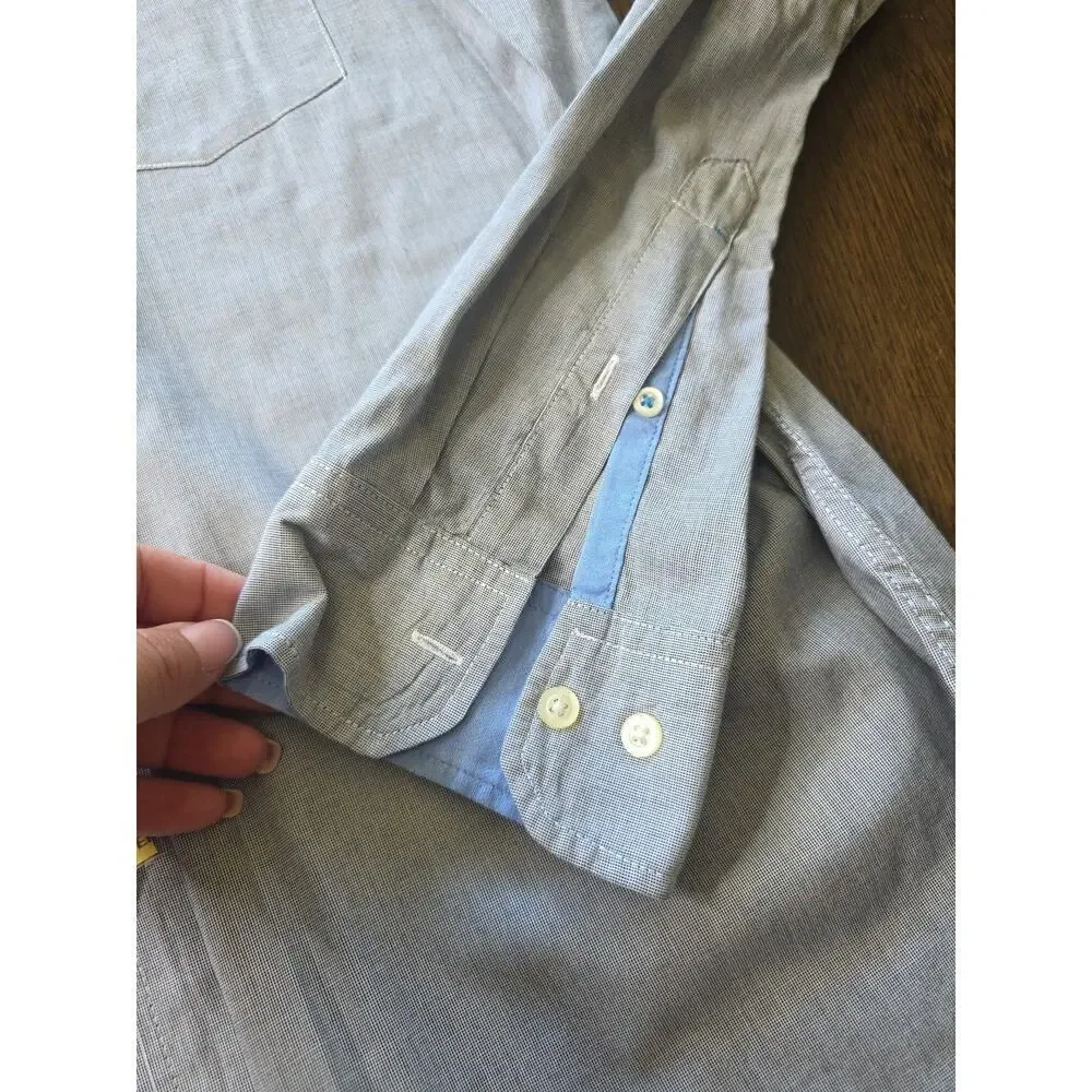 Banana Republic Shirt Mens XL Grant Fit‎ Blue Long Sleeve Button 100% Cotton
